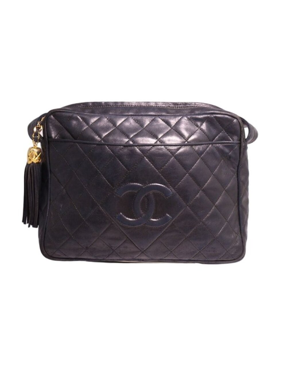 Chanel Quilted Fringe GD Leather Shoulder